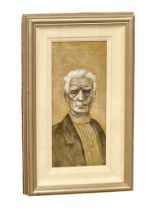 An oil painting by John McCart. 17x39cm, 34x55.5cm framed.