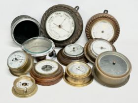 A quantity of Late 19th and Early 20th Century barometers and ships barometers for repair.