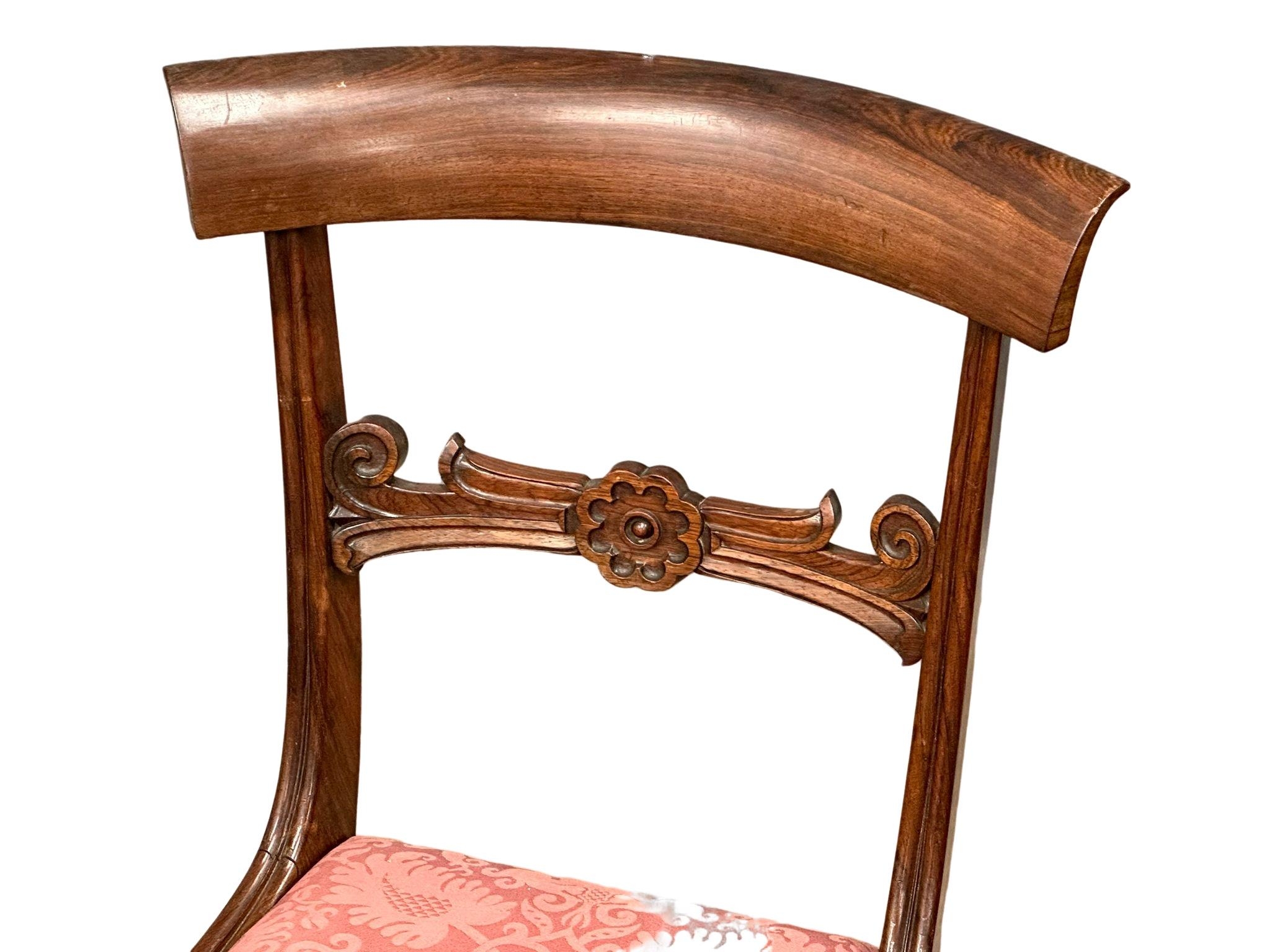 A pair of good quality William IV rosewood bar back chairs. Circa 1830. - Image 3 of 4
