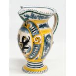 A rare late 18th/early 19th century Italian Majolica Pesaro Admiral jug. Circa 1780-1820. 19x15x23cm