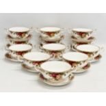 12 Royal Albert ‘Old Country Roses’ soup bowls with 12 saucers. 24 piece.