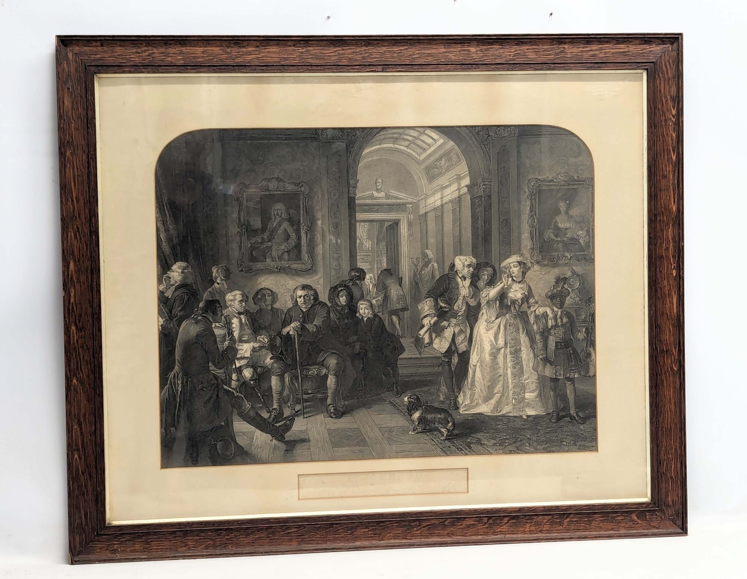 A large Late 19th Century / Early 20th Century print. Titled Dr Johnson Awaiting An Audience of Lord