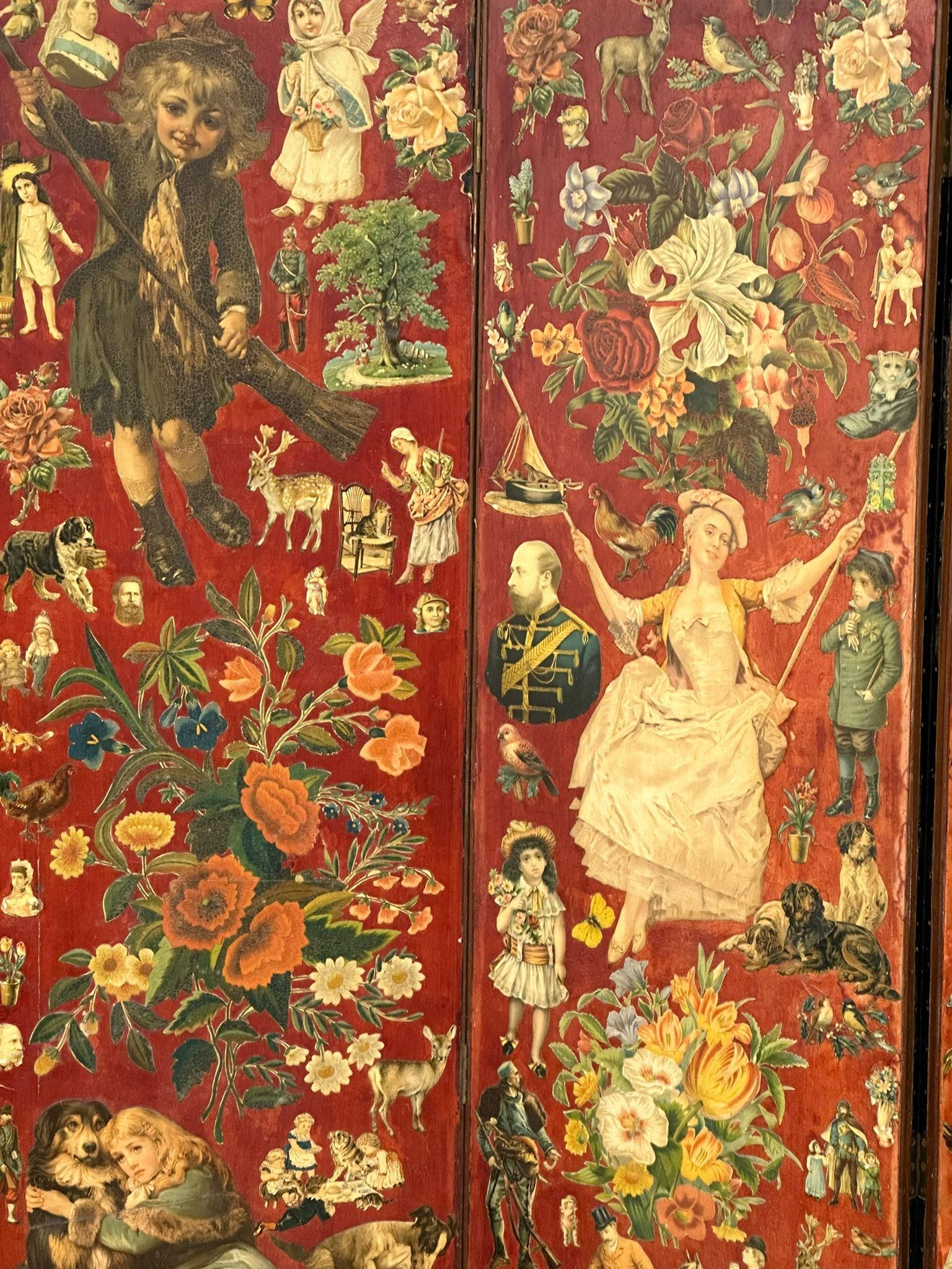 A large Late 19th Century patchwork room divider screen. 181x203cm - Image 9 of 13