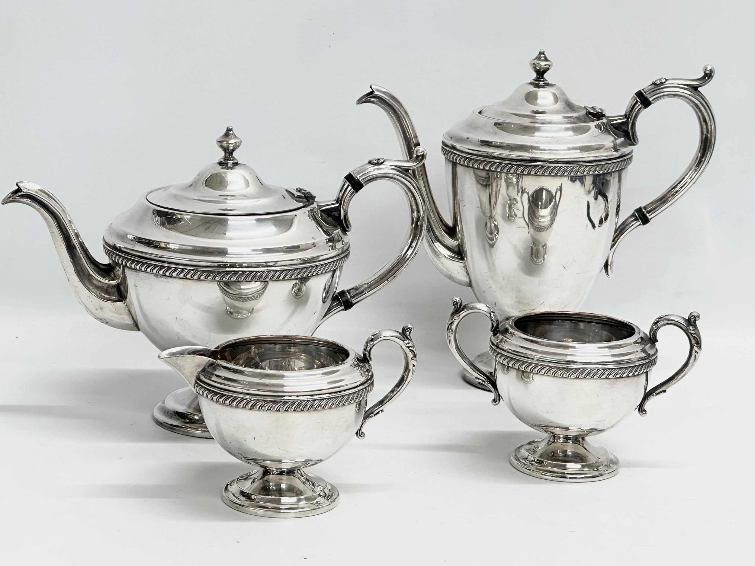 A 4 piece 20th Century E.P tea service. B.M Mounts. - Image 2 of 2