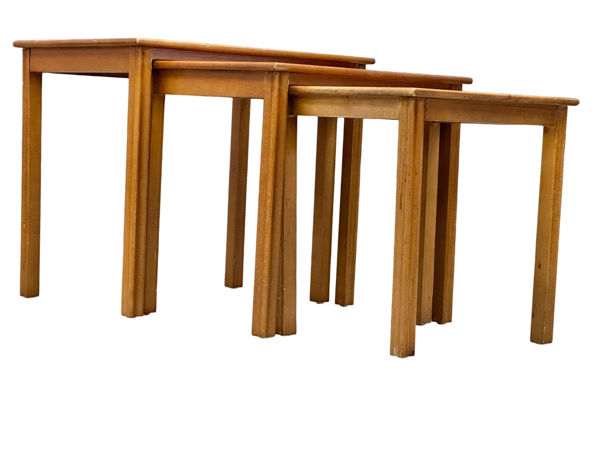 A Mid Century teak nest of tables - Image 2 of 3