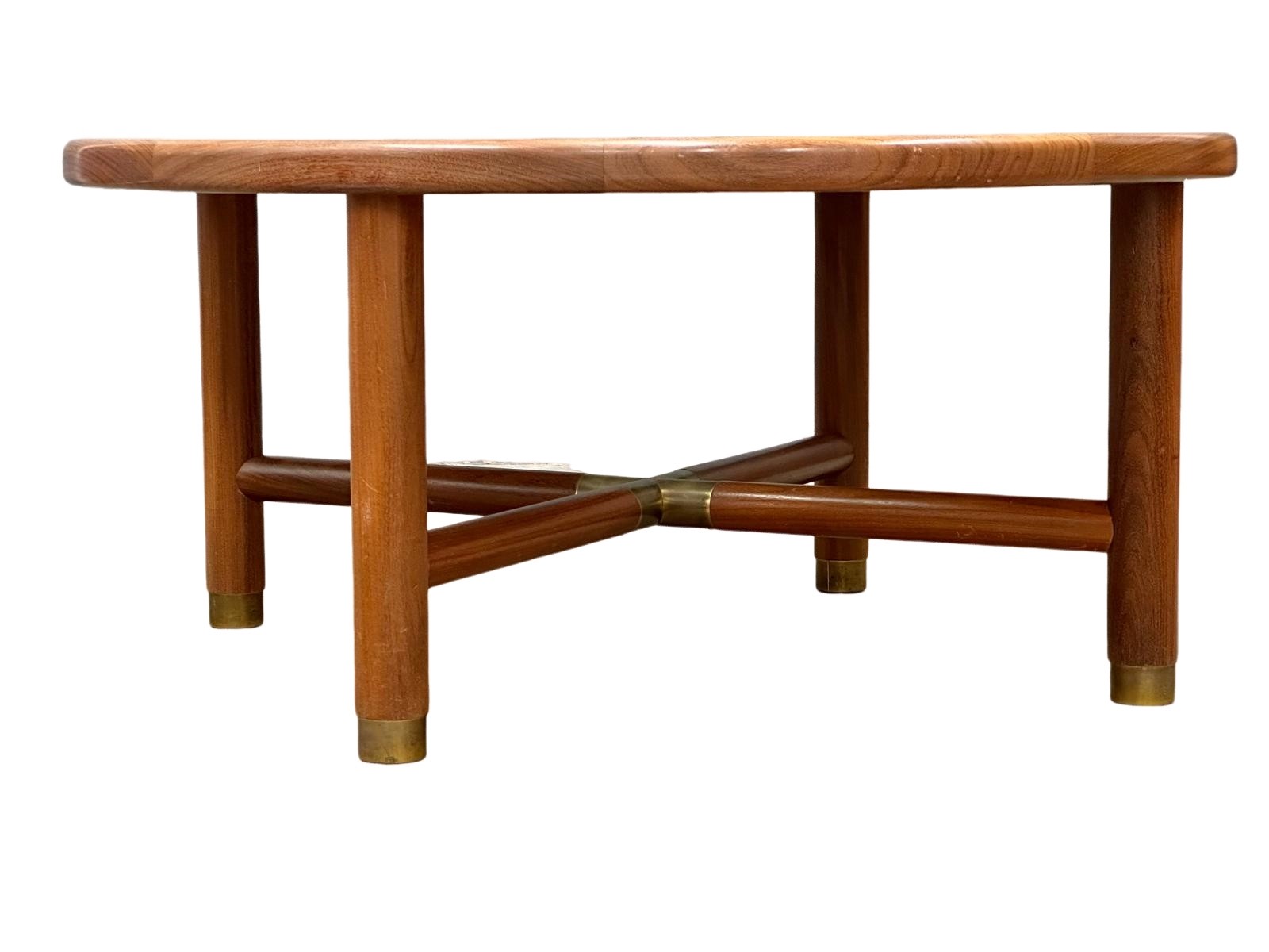 A G-Plan Mid Century teak ‘Sunburst’ coffee table with smoked glass top. 96.5x45cm - Image 3 of 3