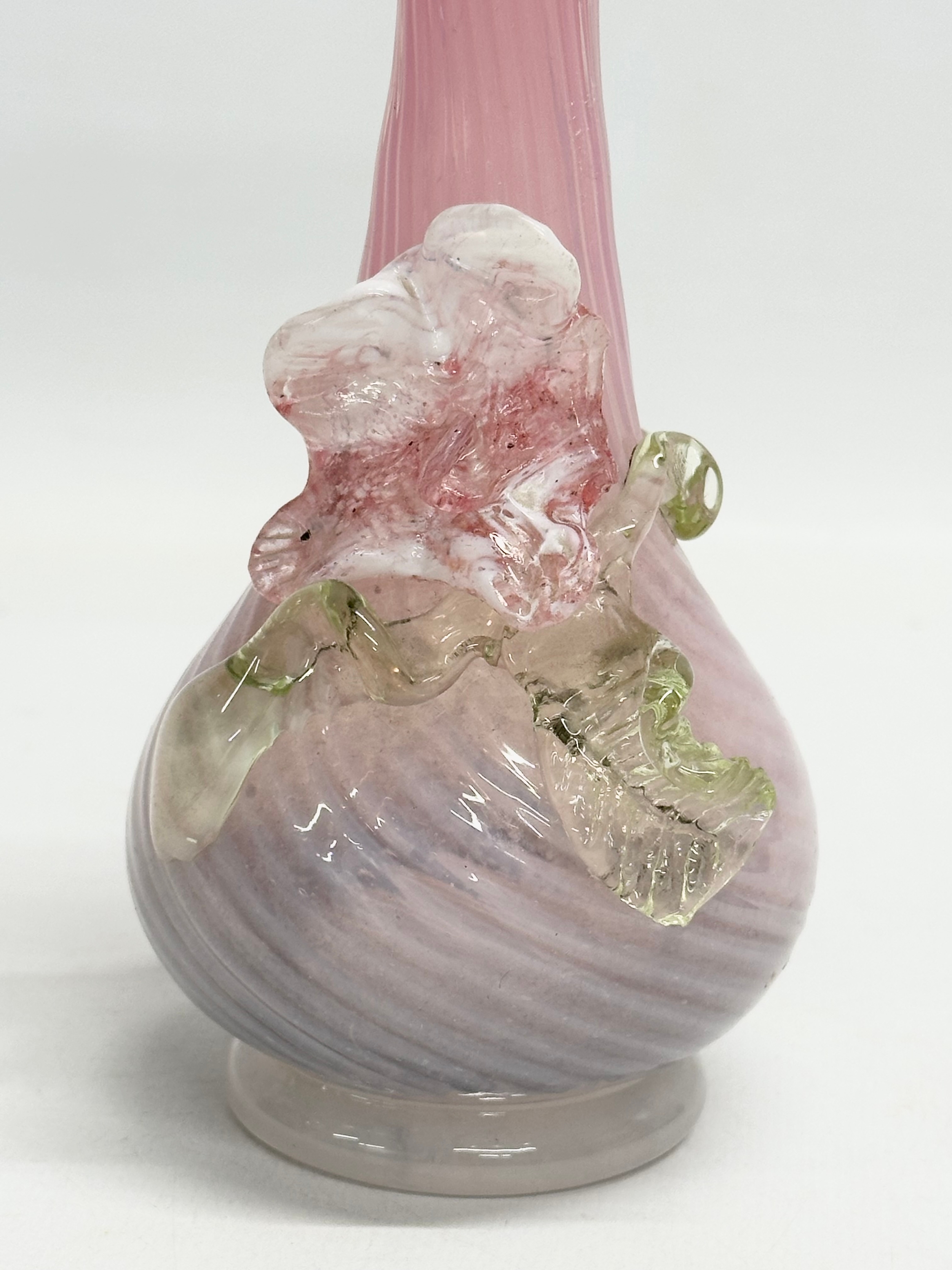 A late 19th century Stevens & Williams Vaseline and Uranium Glass vase. 20.5cm. - Image 3 of 7