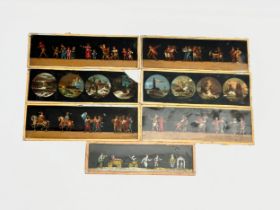 A collection of late 19th/early 20th century Magic Lantern Slides. 30cm