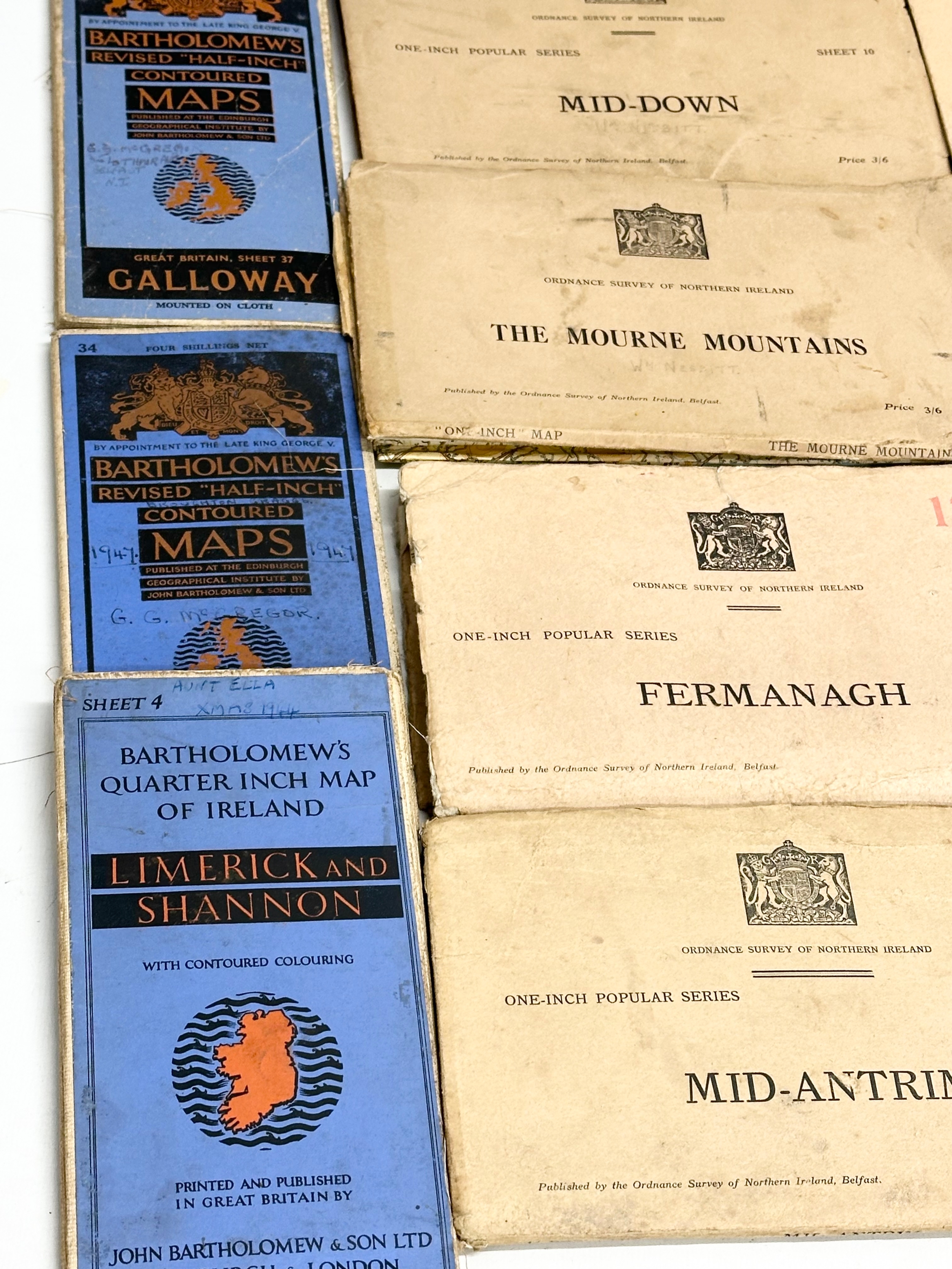 A collection of vintage Irish and Northern Irish maps. One-inch popular series Fermanagh, Mid - Image 10 of 11