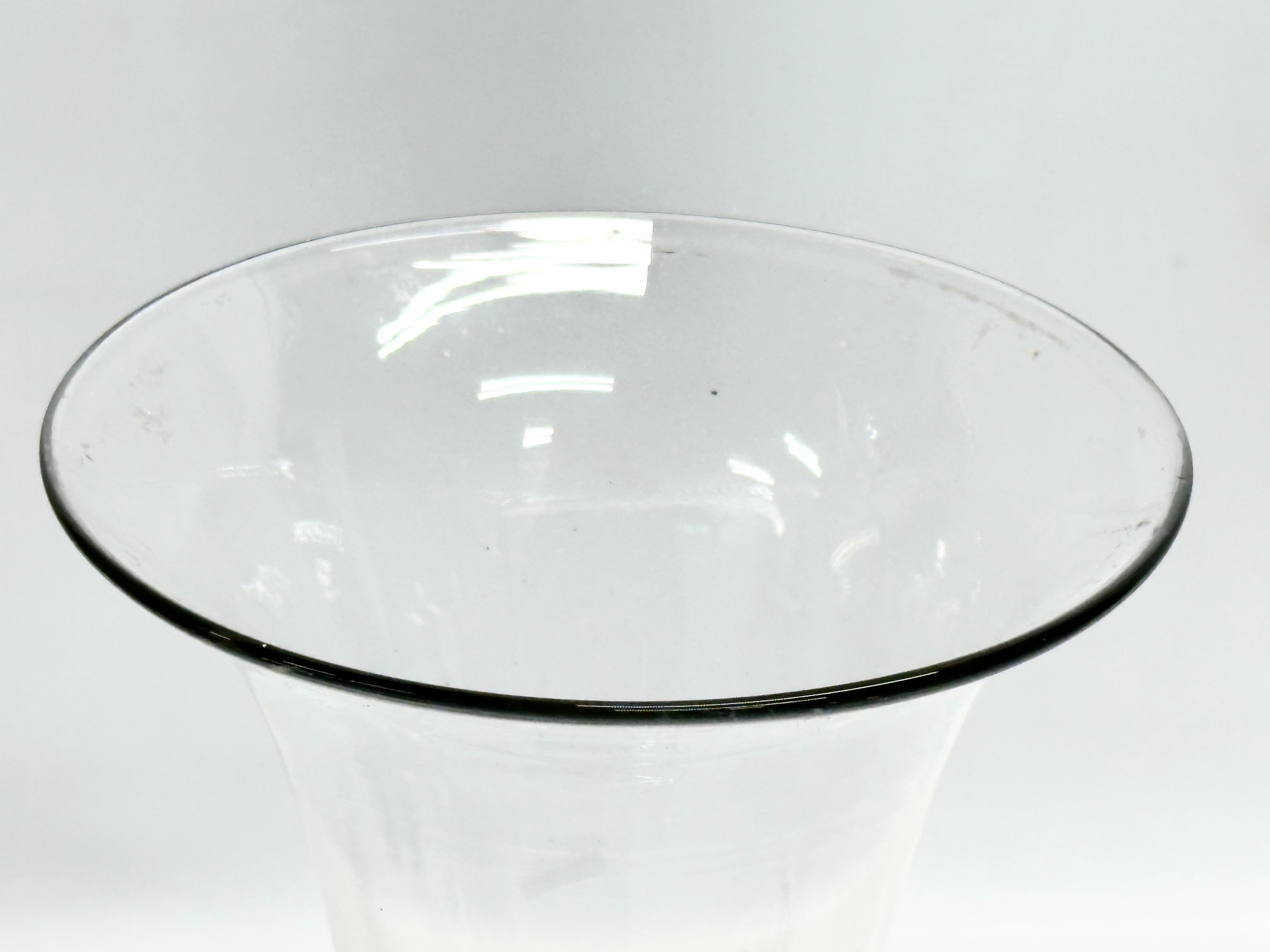 A large late 19th century Victorian glass trumpet vase. Circa 1890. 14x35.5cm - Image 2 of 6
