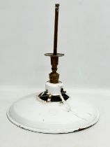 A vintage industrial ceiling light/light fitting. 36x41cm