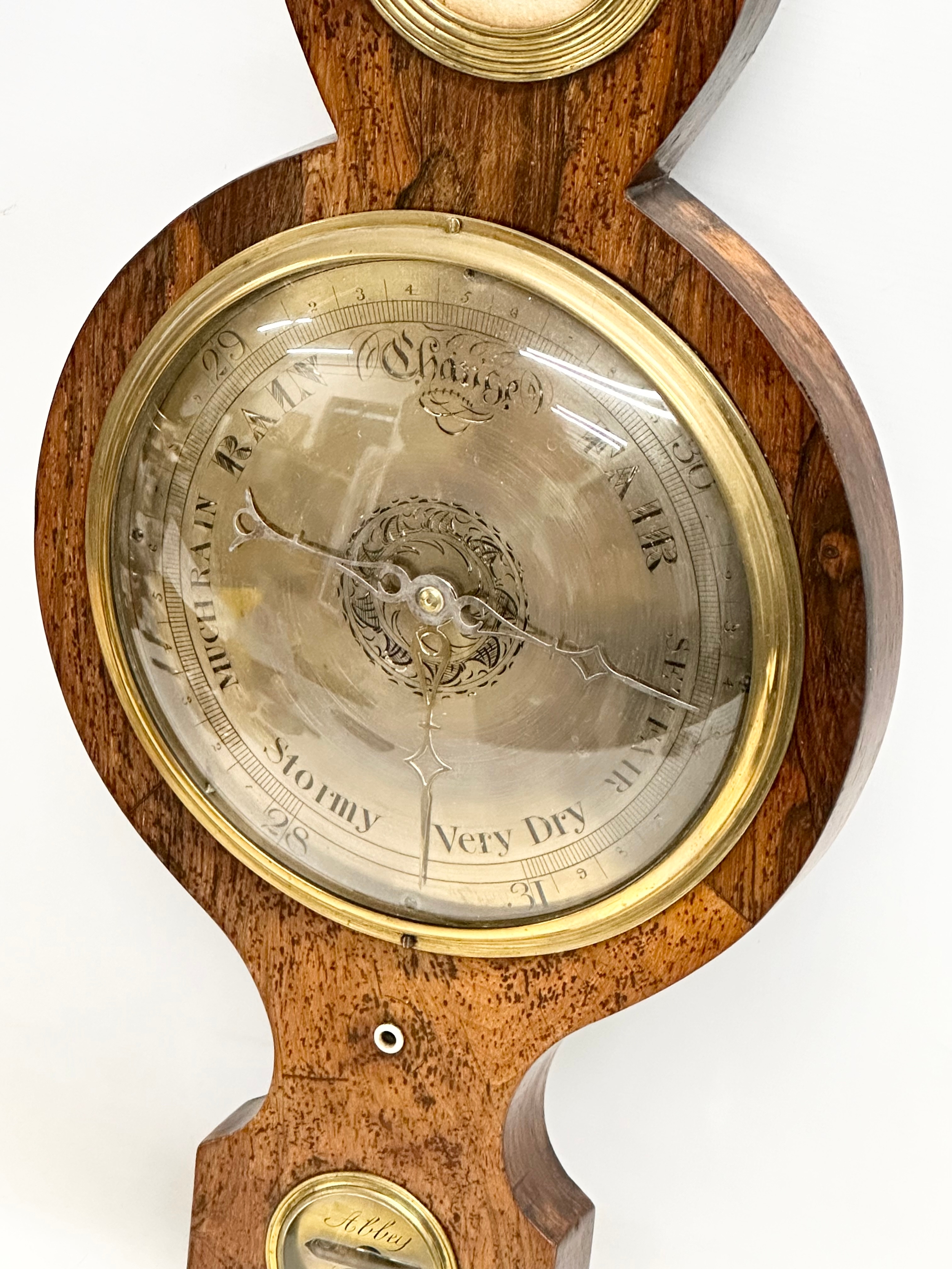 A George IV rosewood barometer. 98cm - Image 3 of 6