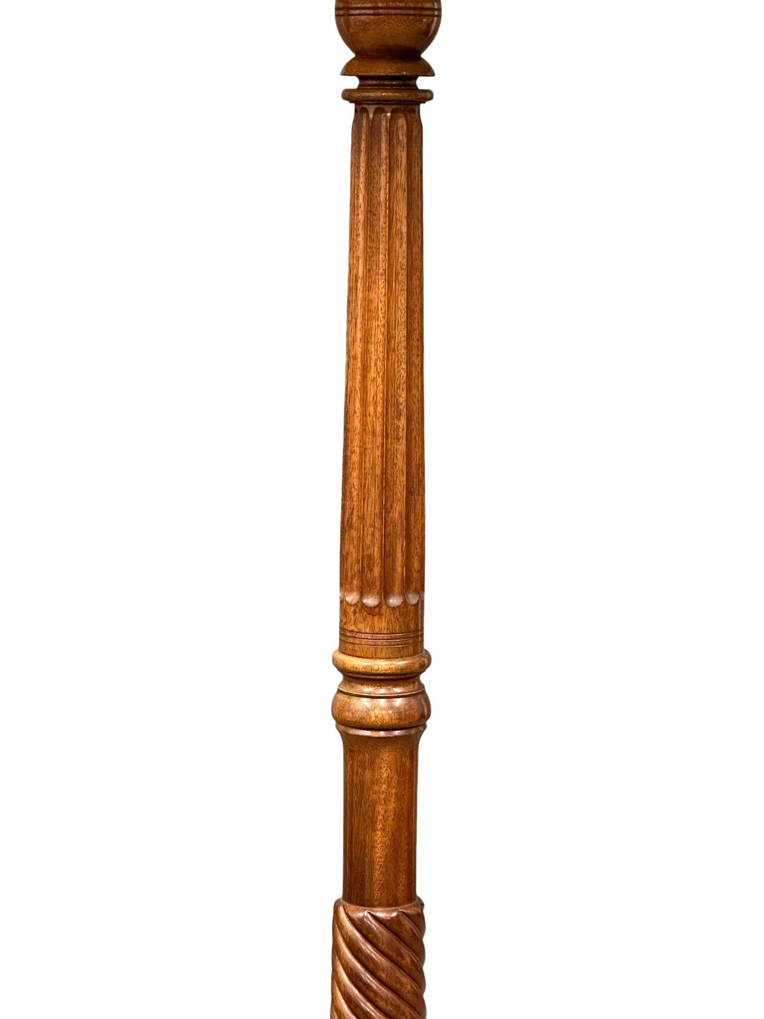 A mahogany standard lamp. 175cm - Image 4 of 4