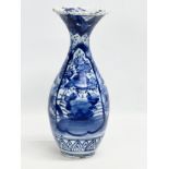 A Late 19th Century Japanese Meiji period baluster vase with frilled rim. Circa 1880-1890. 31.5cm