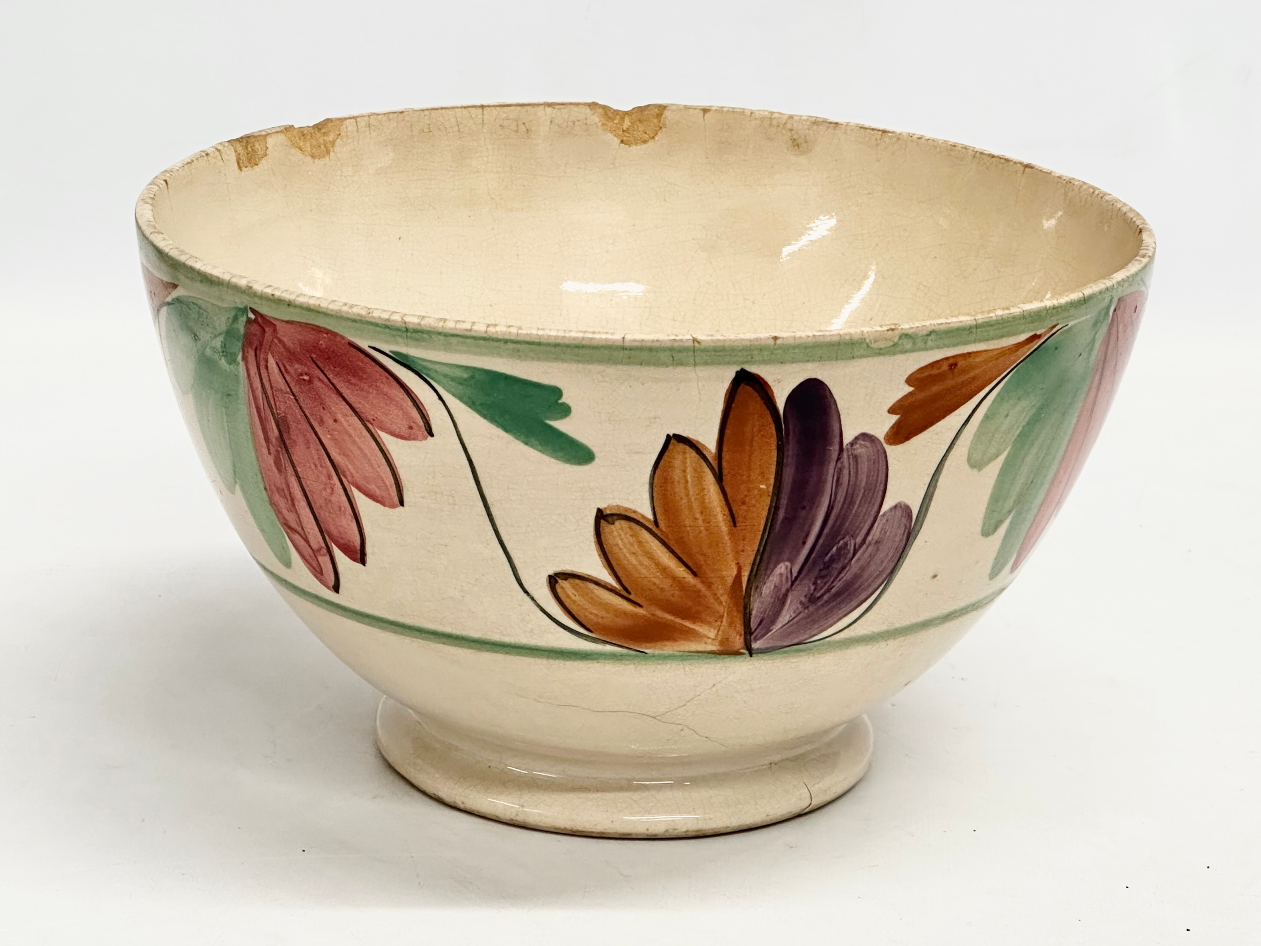 A collection of early/mid 19th century earthenware pottery. Large Italian bowl 30x6.5cm, circa - Image 13 of 15