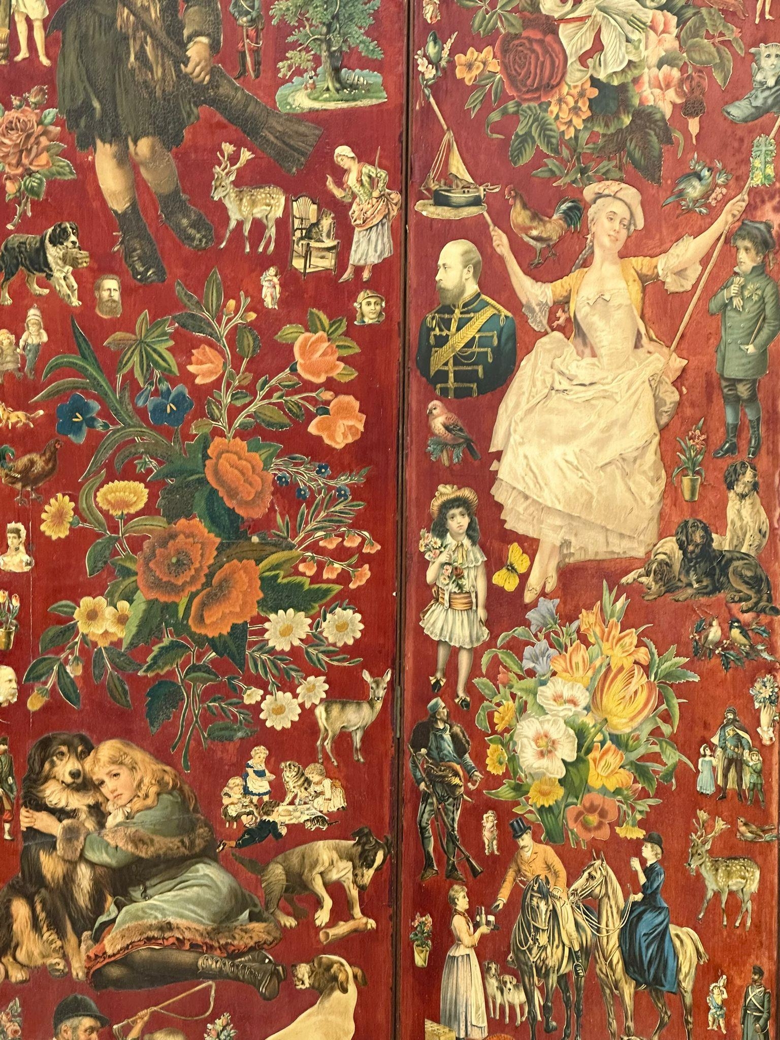 A large Late 19th Century patchwork room divider screen. 181x203cm - Image 11 of 13