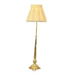 A large Early 20th Century brass standard lamp. Circa 1920. 185cm