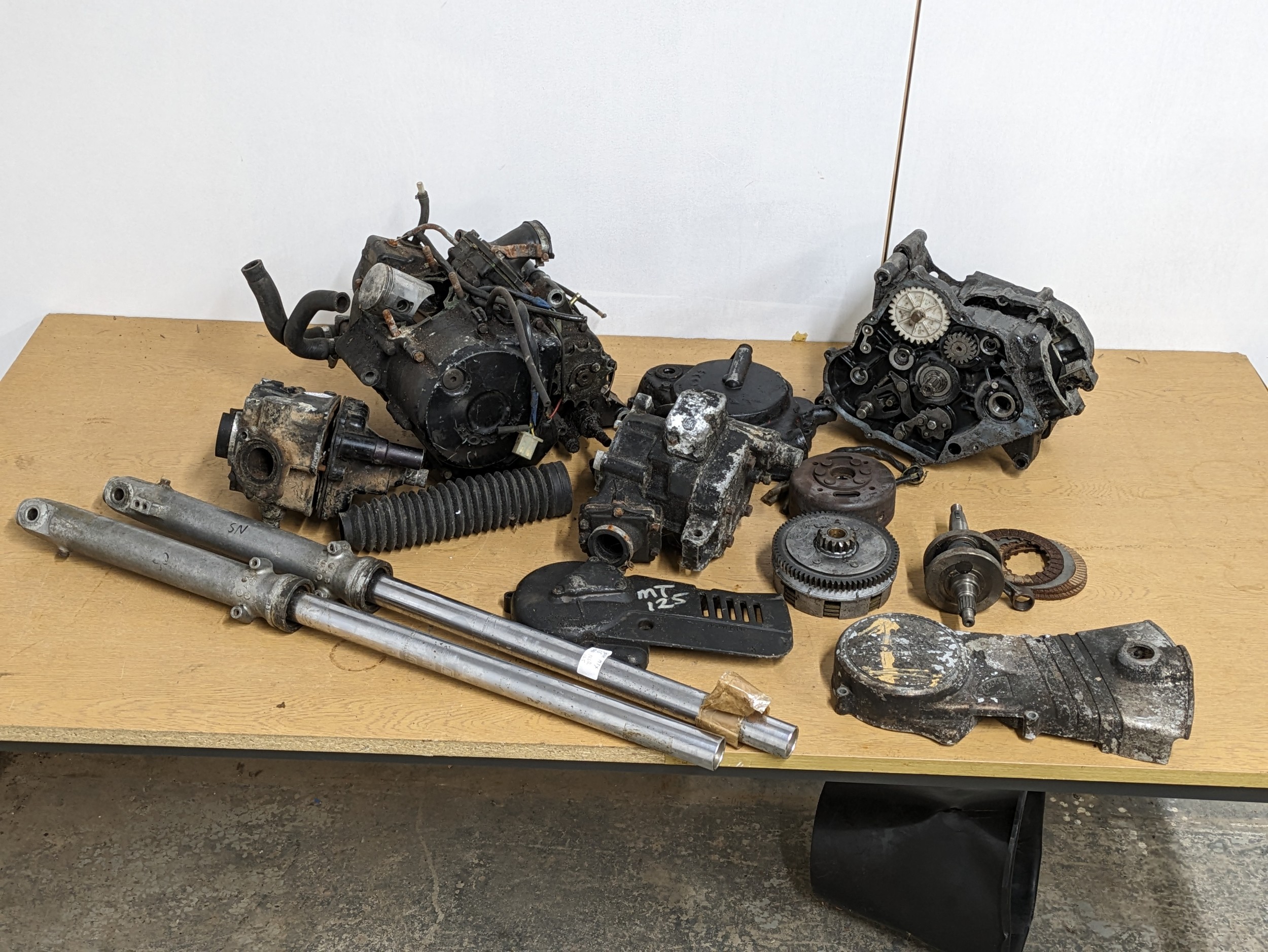 A quantity of Honda MTX 125 parts