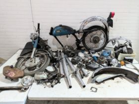 A 1973 Yamaha 200 Electric 2 stroke with parts and documents