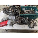 A sundry lot of motorbike parts and engines, Honda etc