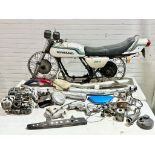 Kawasaki S1 250 White Ghost 2 stroke Frame 1972, with parts, engine and documents