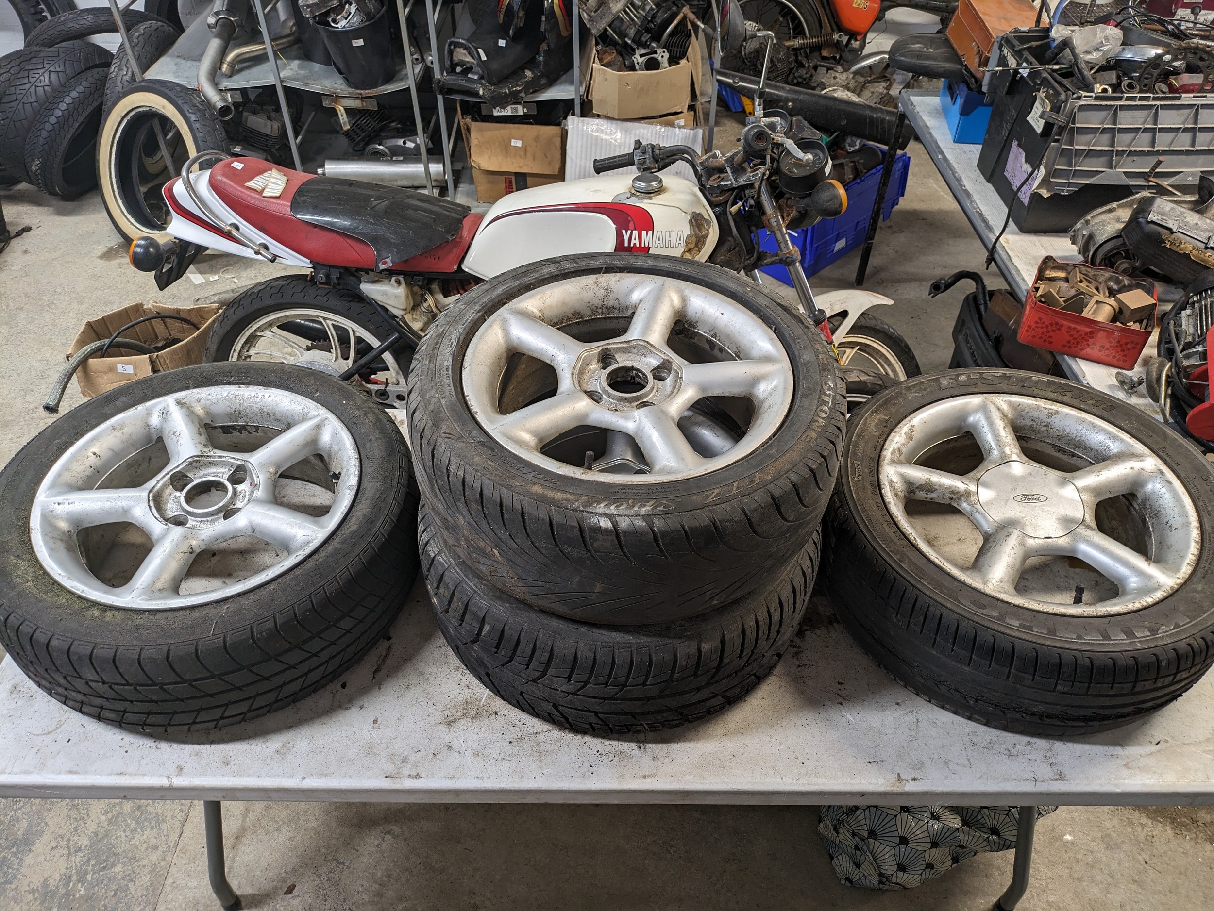 A set of 4 Ford Escort alloys
