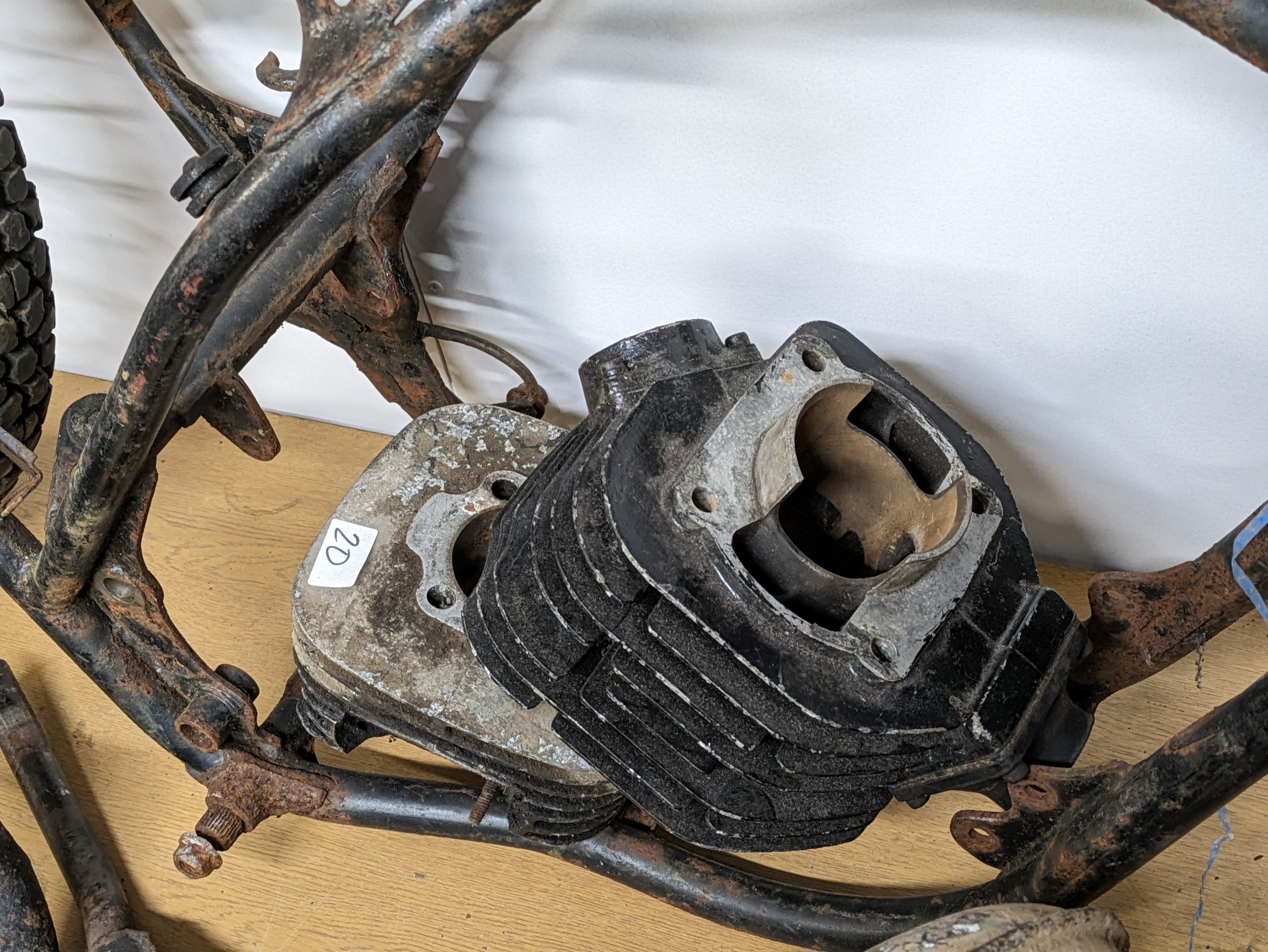 A Yamaha DT250 frame with parts and documents - Image 11 of 11