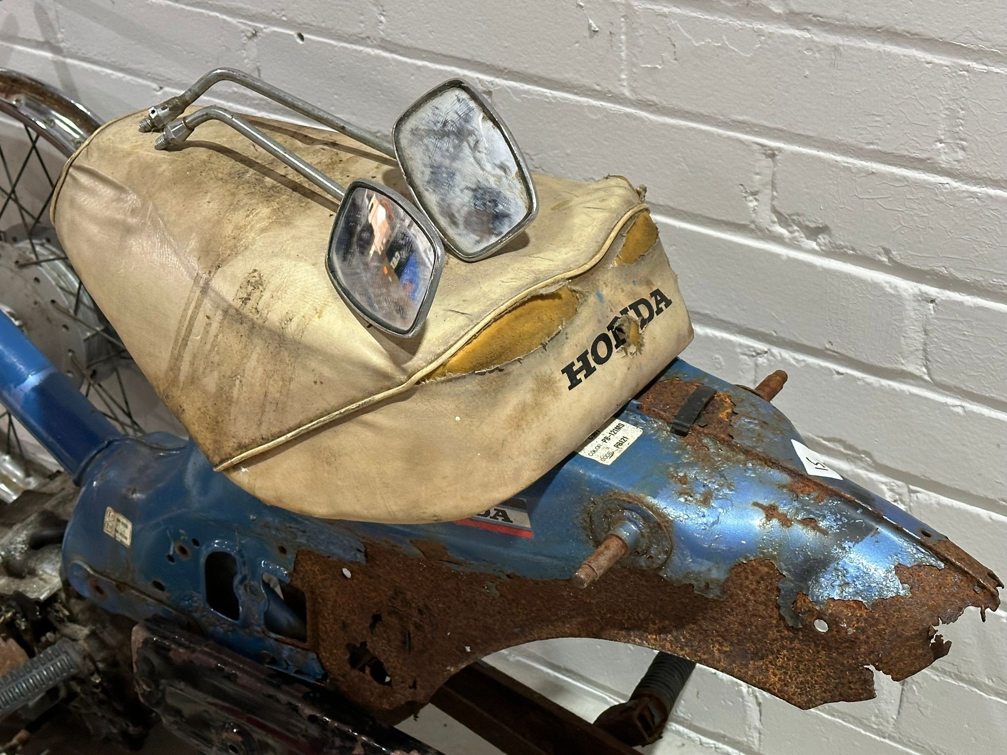 A Honda 90 cub frame with parts - Image 9 of 26