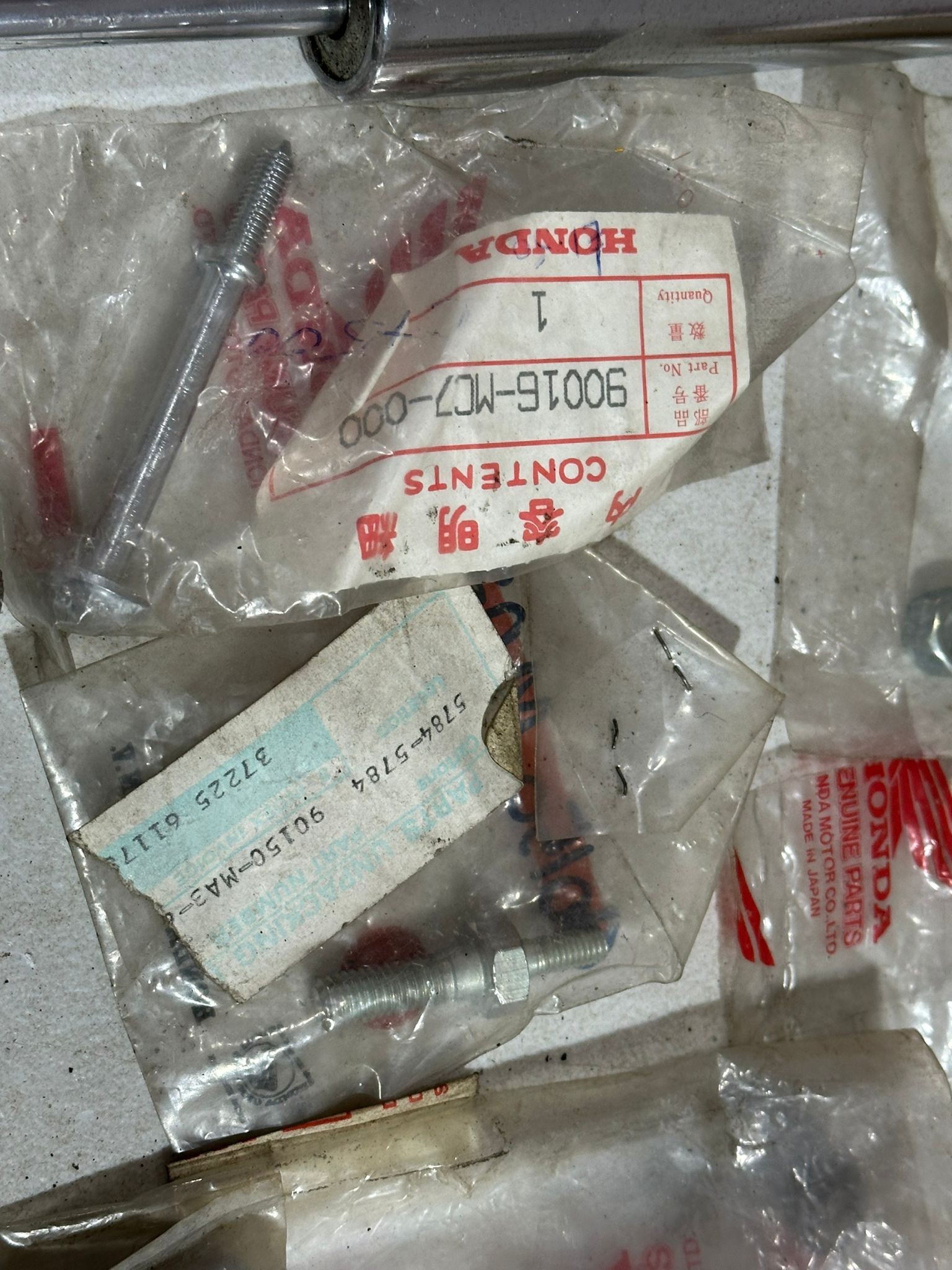 A large quantity of mostly old new stock genuine Honda parts. - Image 8 of 65