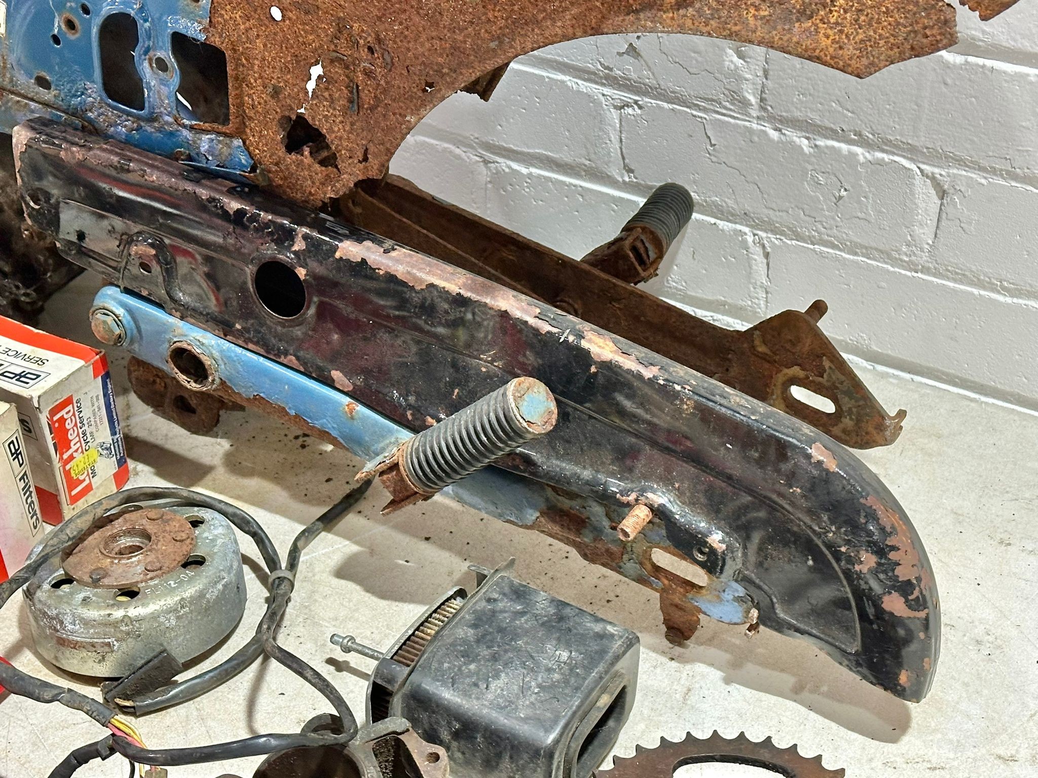 A Honda 90 cub frame with parts - Image 8 of 26