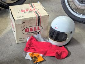 A vintage Bell Helmet in original box