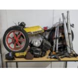 A 1979 Yamaha RD250 Aircool frame with parts and documents