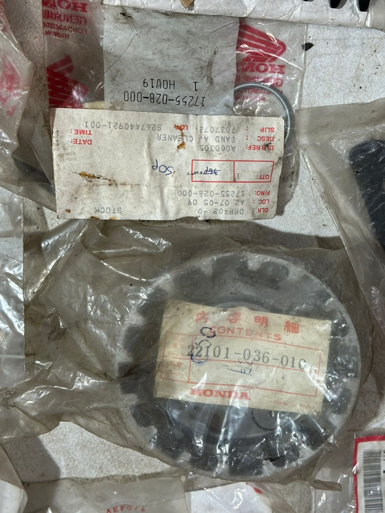 A large quantity of mostly old new stock genuine Honda parts. - Image 9 of 65