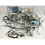 A quantity of various motorbike cables