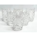 A set of 6 Waterford Crystal ‘Shannon Jubilee’ whiskey glasses. 7.5x11cm