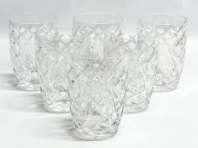 A set of 6 Waterford Crystal ‘Shannon Jubilee’ whiskey glasses. 7.5x11cm
