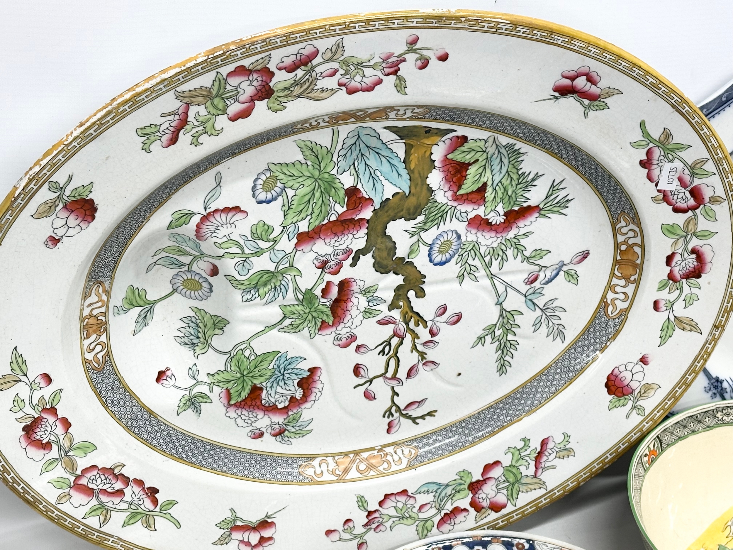 A collection of 19th and Early 20th Century dinner plates, platters and bowls. Mason’s, Minton, - Image 8 of 8