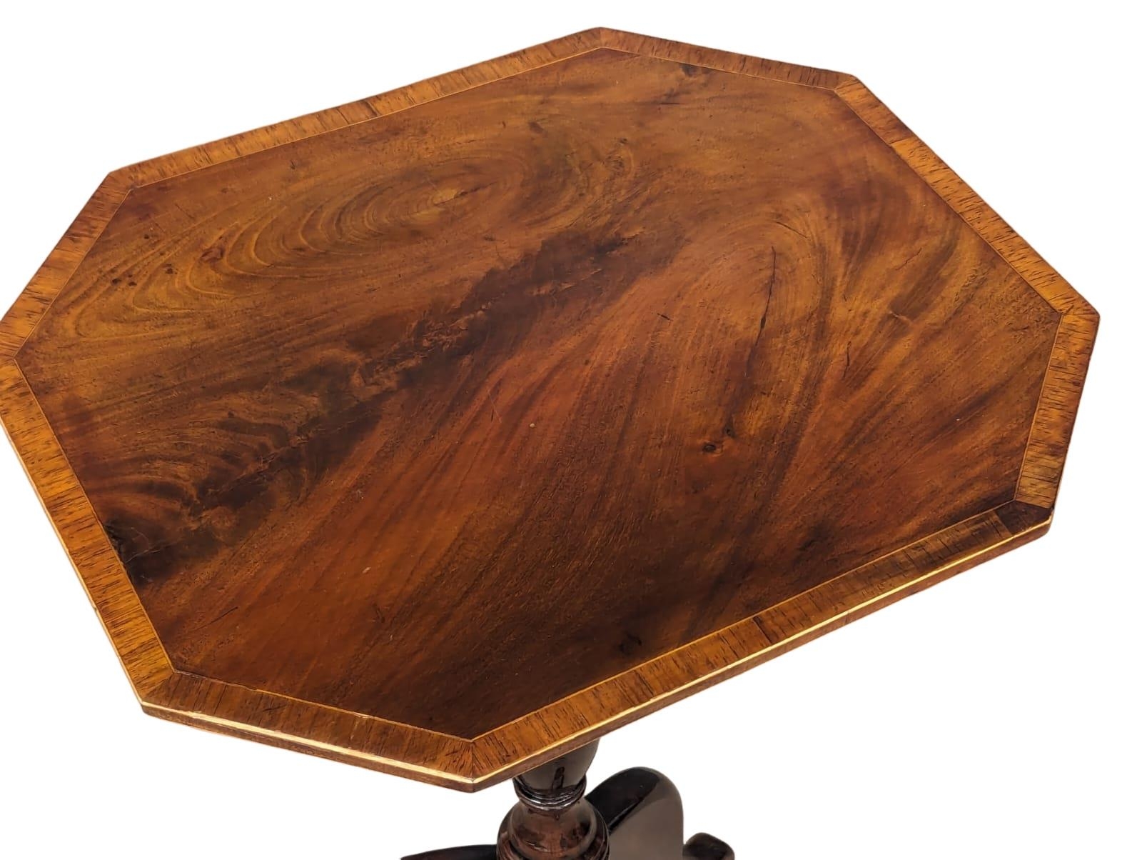 A George III inlaid mahogany wine table, 49.5cm x 42.5cm x 67cm - Image 3 of 3