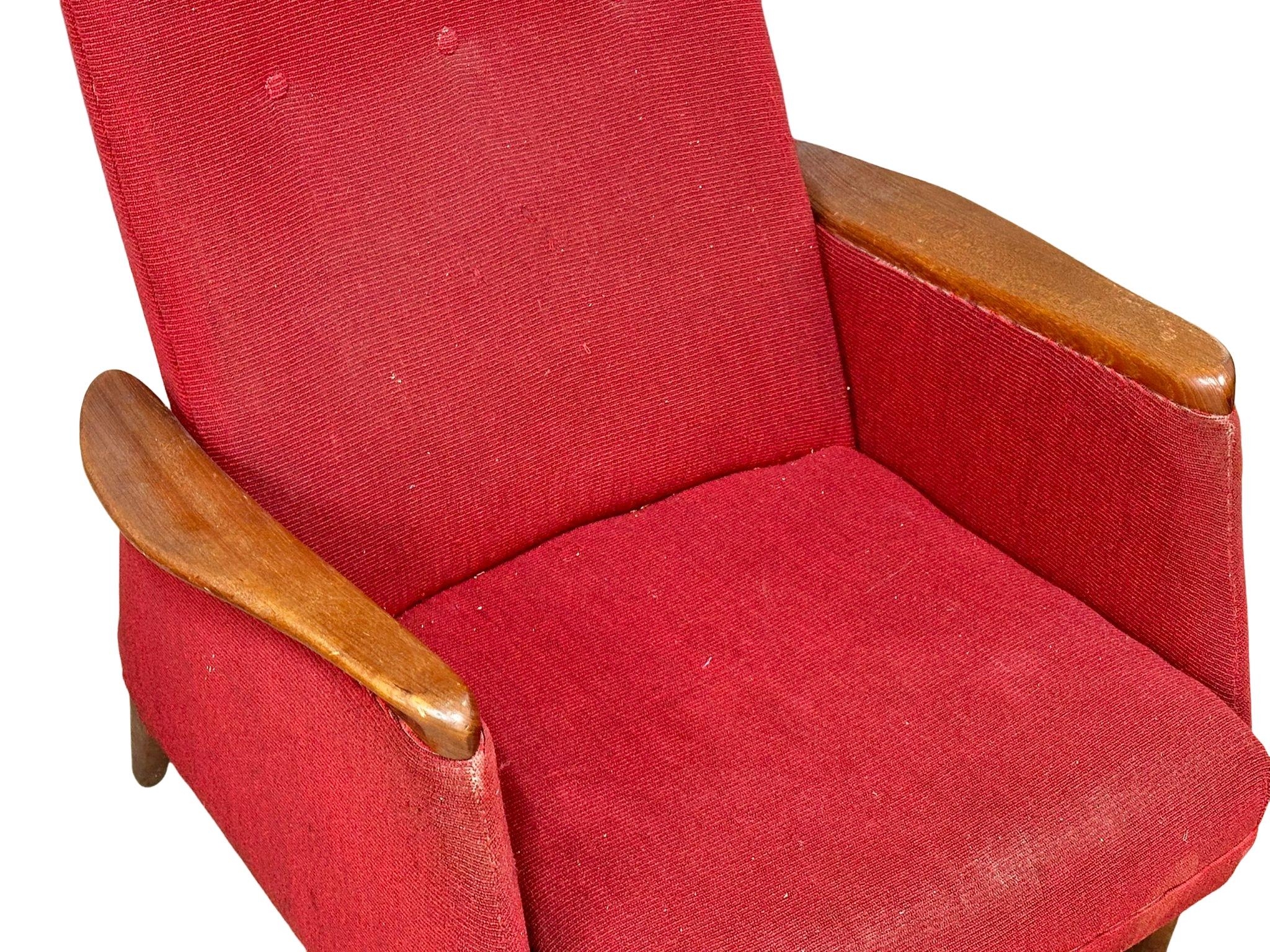 A pair of Norwegian Mid Century teak framed reclining armchairs. Norsk pat. Possibly designed by - Image 3 of 12