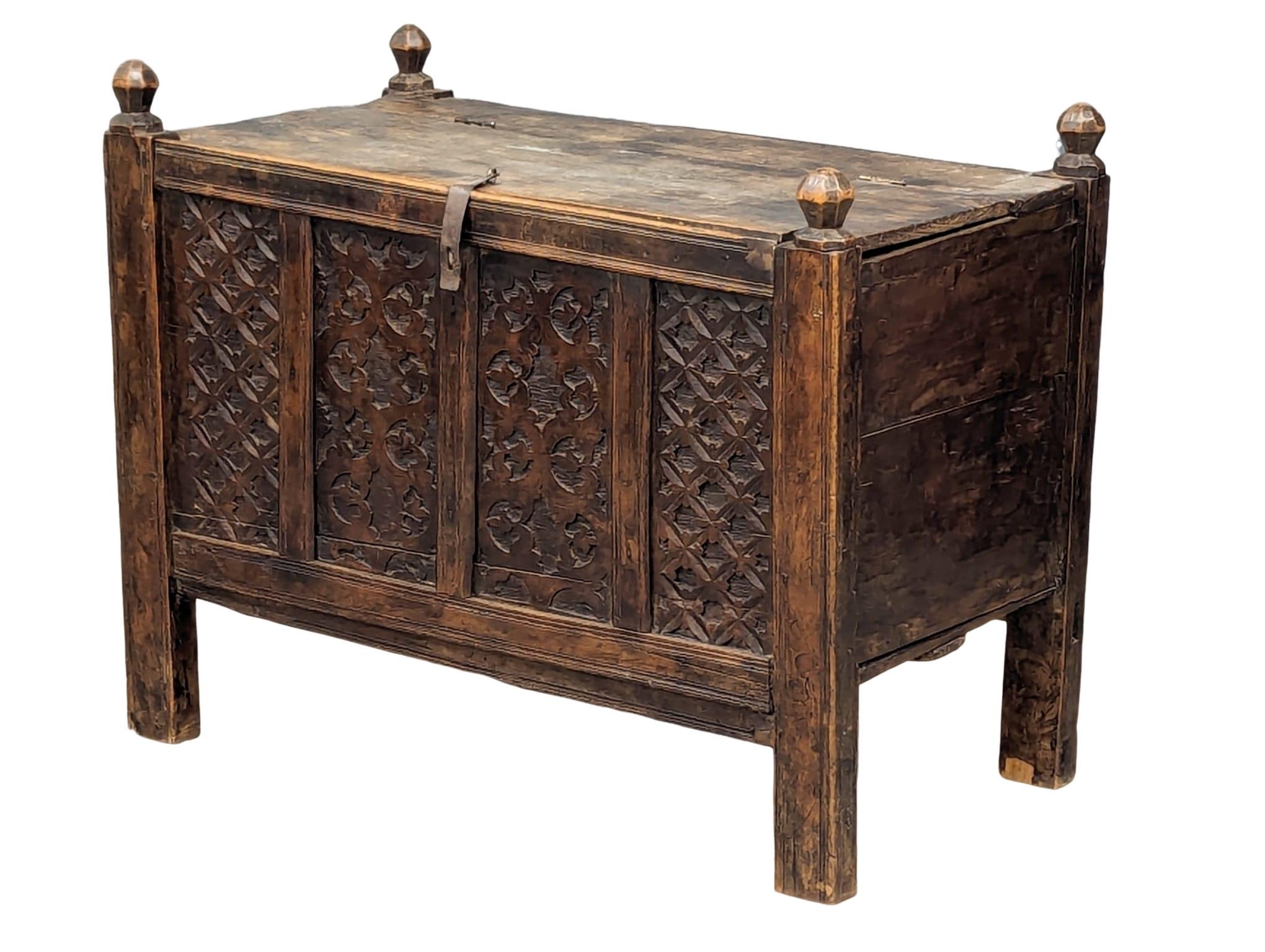 A late 18th Century Continental coffer, 90cm x 52cm x 74cm