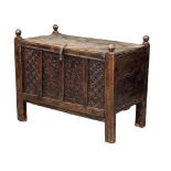 A late 18th Century Continental coffer, 90cm x 52cm x 74cm