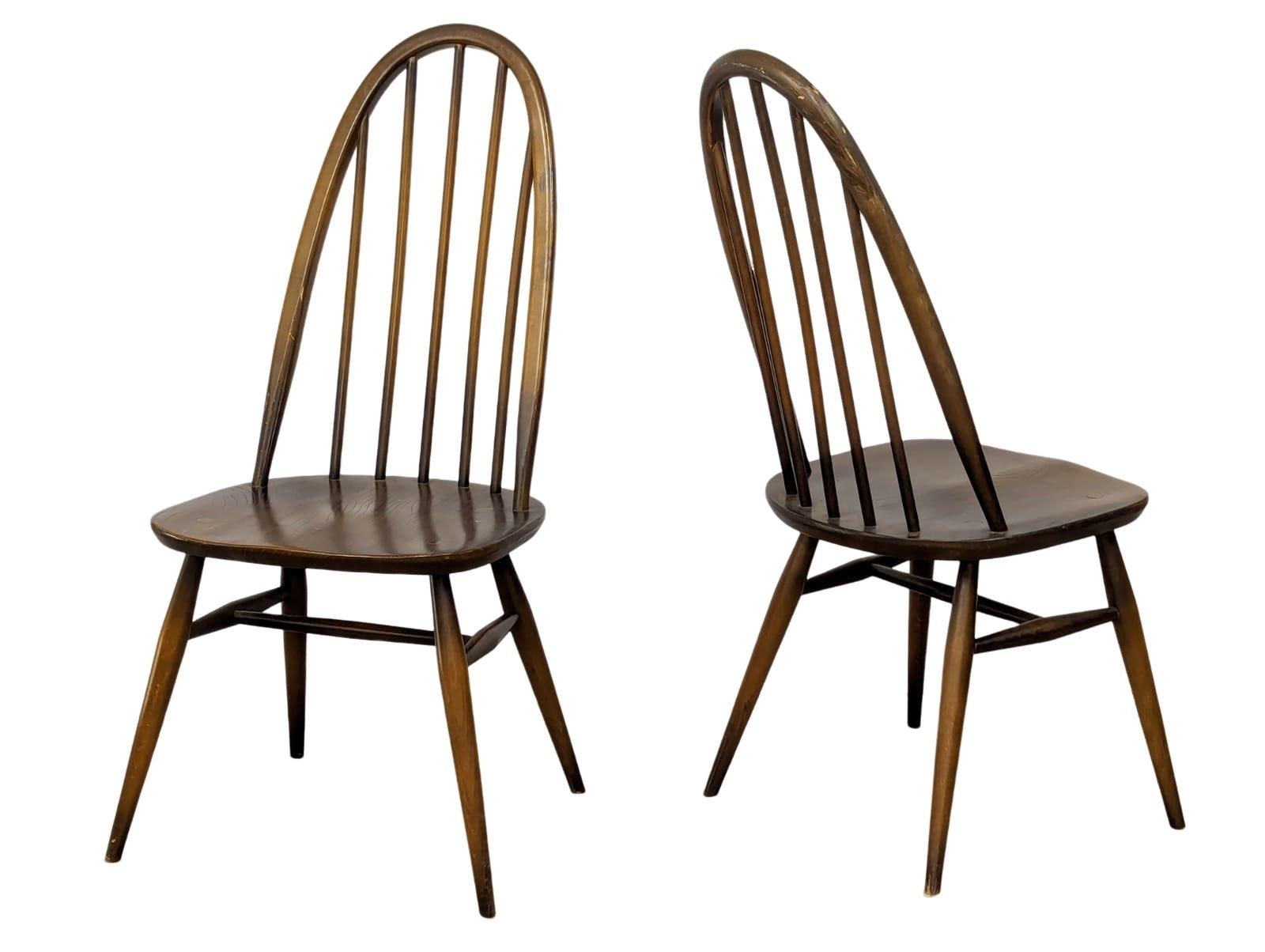 A pair of Ercol Mid Century elm and beech chairs - Image 6 of 7