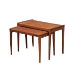 A Mid Century teak nest of tables.