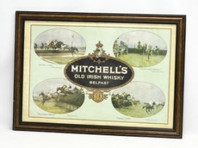 A Late 19th Century Mitchell’s Old Irish Whiskey ‘Grand National’ advertising poster. 87x62cm