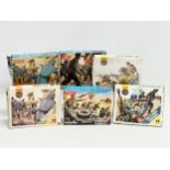 6 boxes of vintage Airfix HO-OO scale soldiers. Airfix WWII German Infantry. 2 boxes of Airfix
