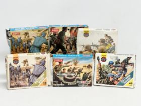 6 boxes of vintage Airfix HO-OO scale soldiers. Airfix WWII German Infantry. 2 boxes of Airfix