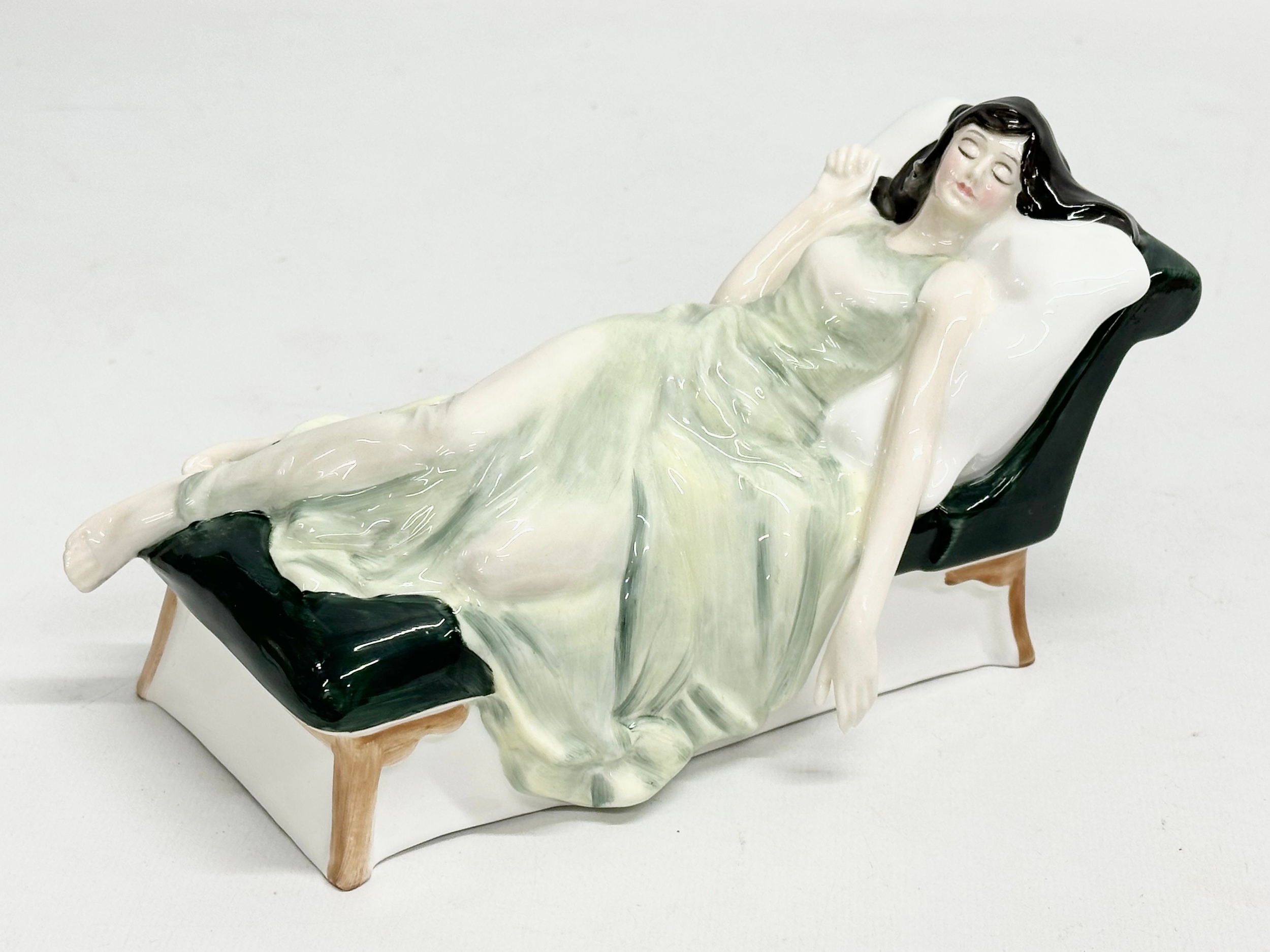 2 Royal Doulton figurines. Royal Doulton ‘Sleeping Beauty’ and a Royal Doulton ‘Lydia’ - Image 3 of 5