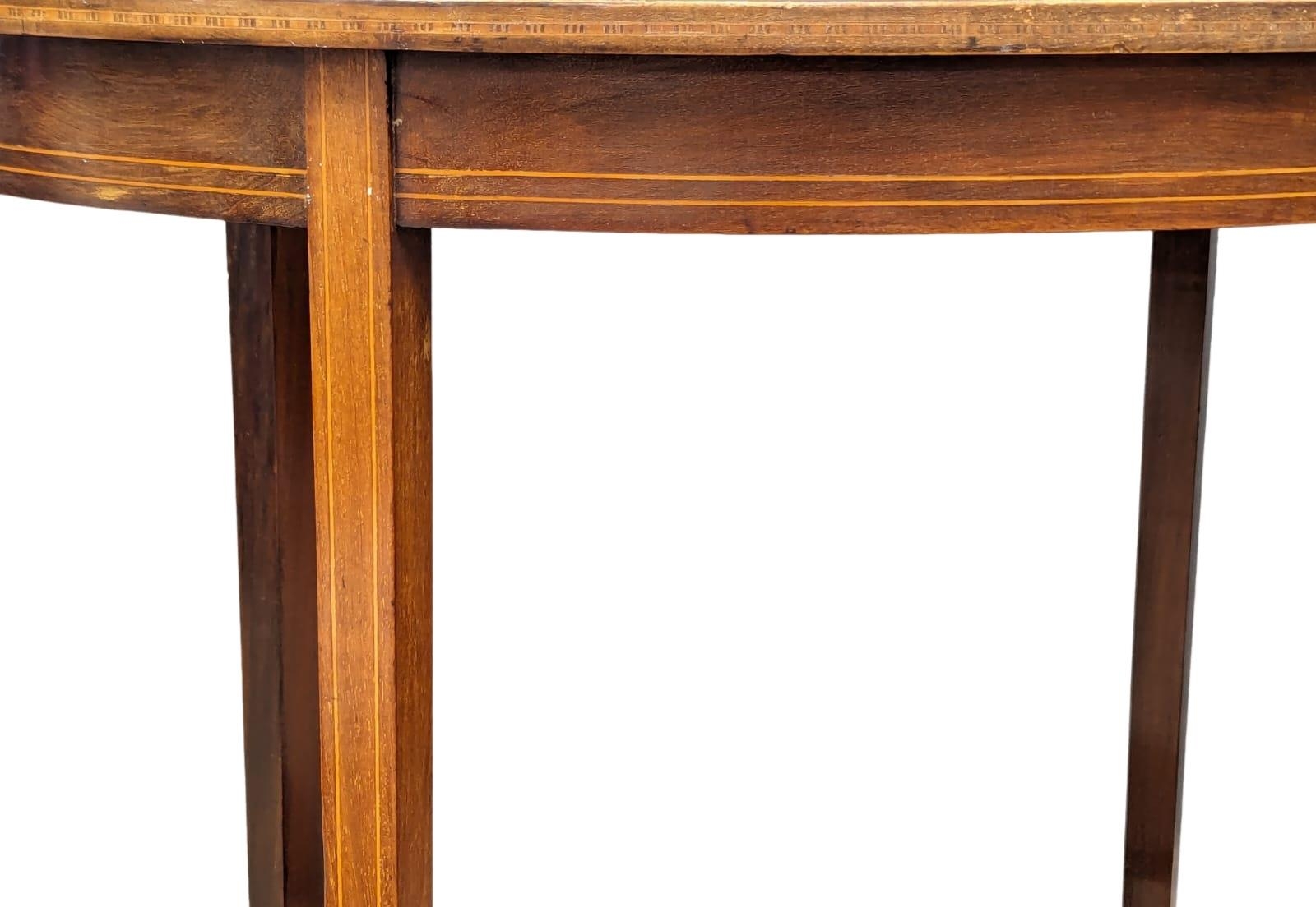 An Edwardian inlaid mahogany side table. 65x47x72cm - Image 3 of 4