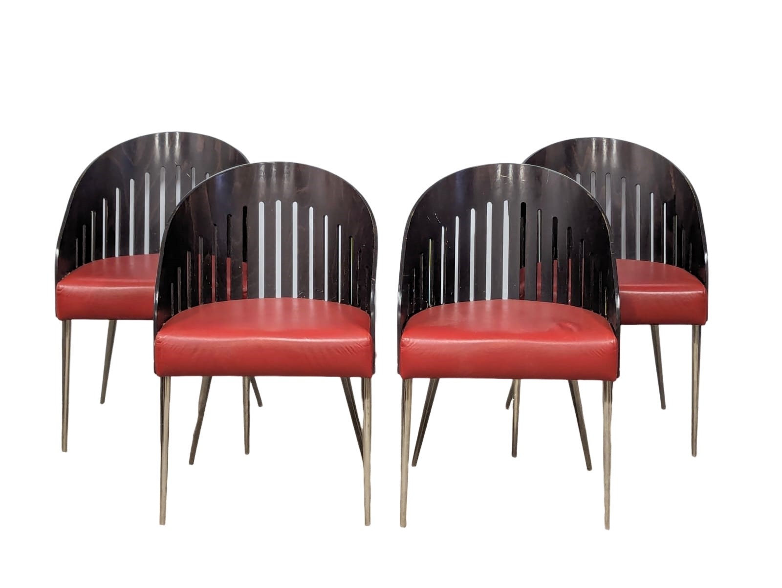 A set of 4 Philippe Starck style tub chairs