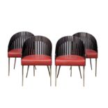 A set of 4 Philippe Starck style tub chairs